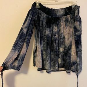 American Eagle Off-the-shoulder Tie-Dye Top
